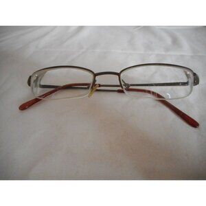 Unisex partial rimless bronze metal eyeglasses glasses frames (with lenses) #2